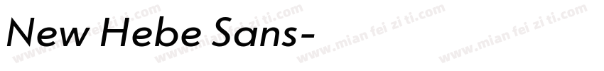 New Hebe Sans字体转换